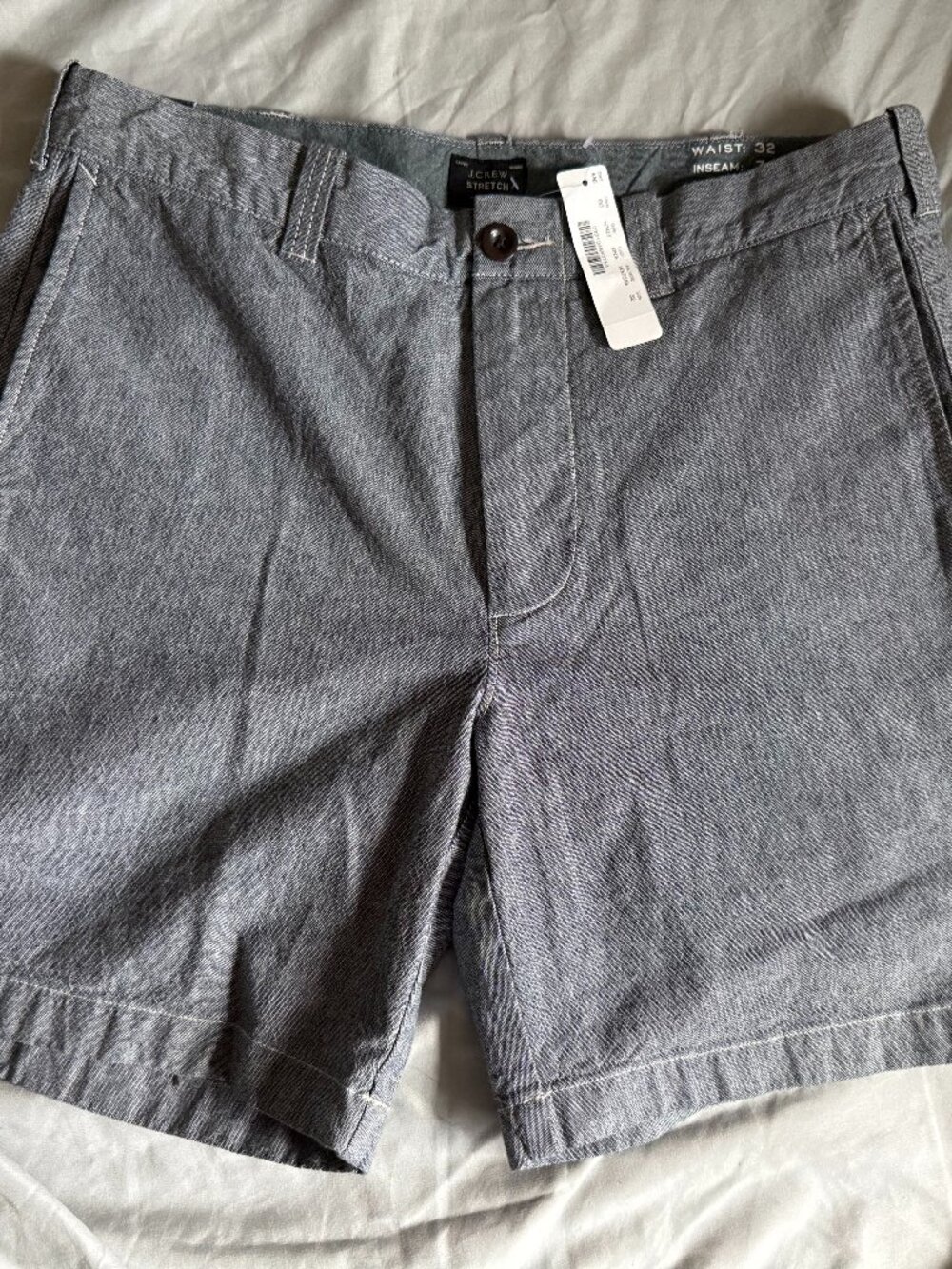 J. Crew 7" stretch shorts chambray size 32 $79.50